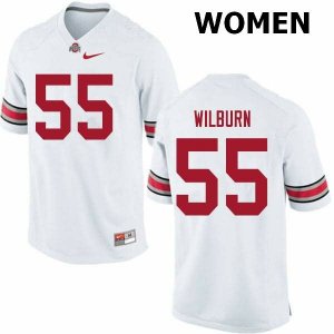Women's Ohio State Buckeyes #55 Trayvon Wilburn White Nike NCAA College Football Jersey On Sale AZC5144XD